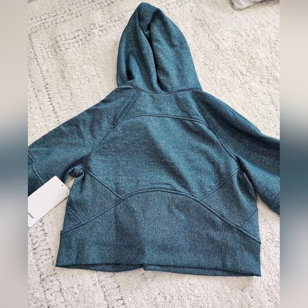 SOLD!! Lululemon Scuba Half Zip (storm teal/silver) - Picture 3 of 4